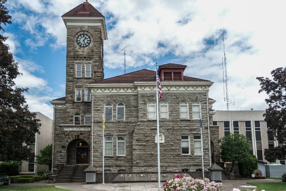 The Polk County Courthouse in Dallas, Oregon (OR)