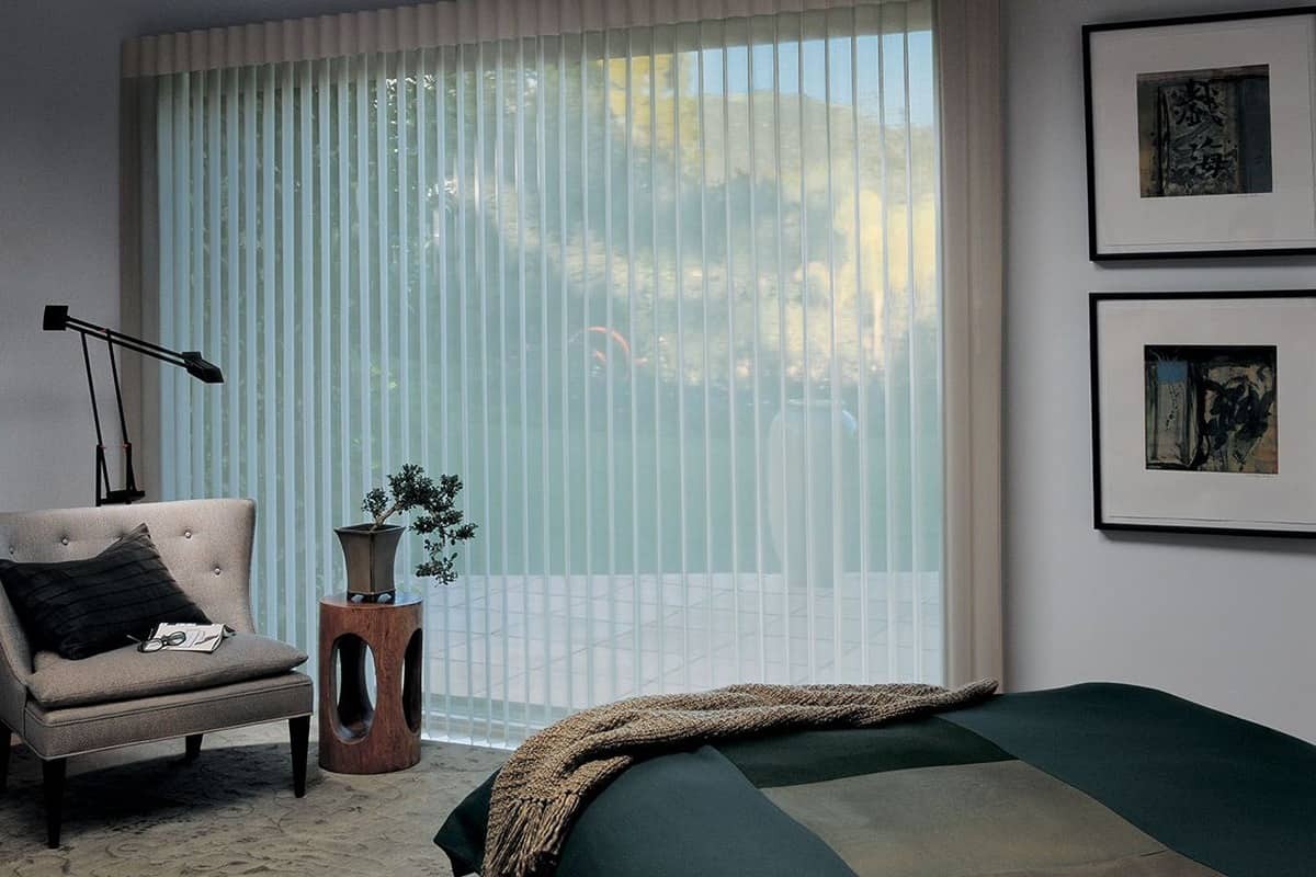 Hunter Douglas Luminette® Sheer Panels vertical blinds, blinds for large windows near Dallas, Oregon (OR)